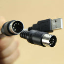 USB IN-OUT MIDI Interface Cord Cable Line Converter PC to Adapter Music Keyboard