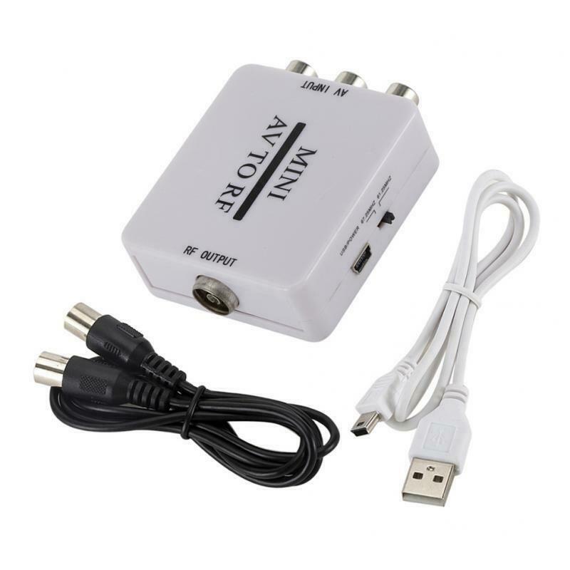 Composite A/V To RF Converter Compact RF Modulator AV to RF TV Signal Switc