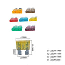 100 Packs Mini Auto Car Vehicle  Fuses Assorted Kit 3A 5A 10A 15A-40A