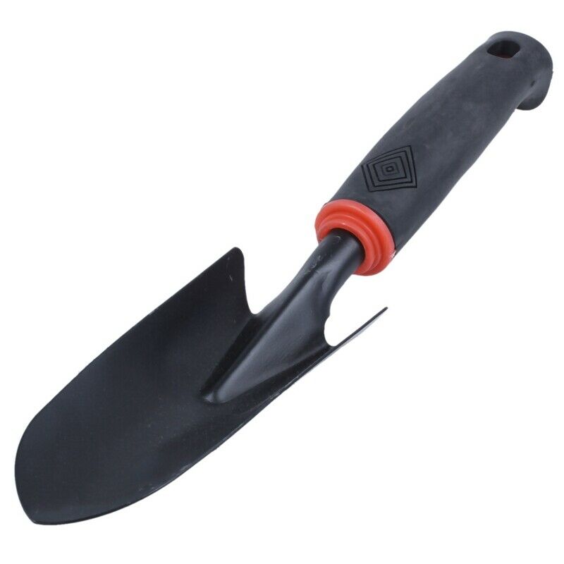 Black Rubber Handle Stainless Steel Hand Garden Trowel Shovel 12.5"