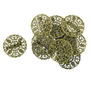 10x Filigree Flower Blank Brooch Settings Lapel Pin Safety Pins Base Bronze