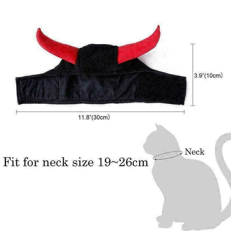 Adjustable Pet Dog Cat Puppy Cattle Horn Decoration Hat For Halloween Chris A6Y8