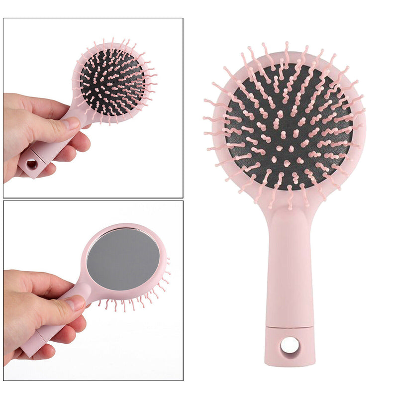 Portable Pocket Size Comb 2 in 1 Massager Hair Brush Anti-Tangle for Women