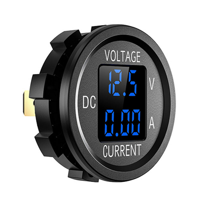 D6 Digital Voltmeter Ammeter Volt Current Panel Meter for Car Truck (Blue) A