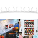 Kitchen Cabinet Spice Wall Rack Storage Plastic Organizer Clip Hooks Door K0K9