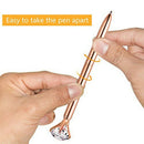 1X(12 Pieces Big Diamond Crystal Ballpoint Pens And 12 Pieces Ballpoint Pen