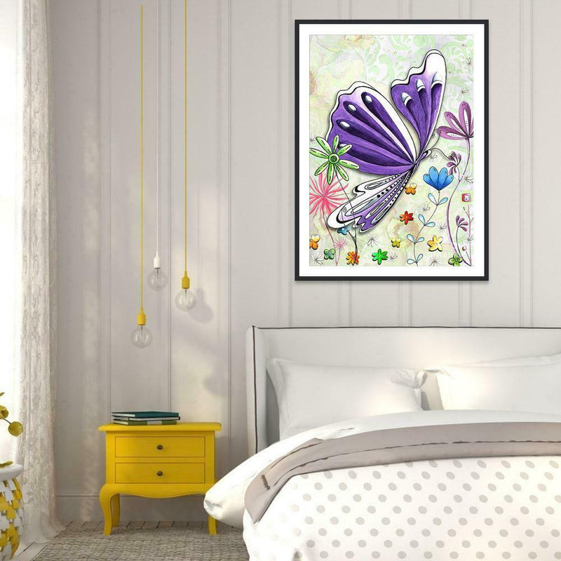 5D DIY Full Drill Diamond Painting Butterfly Embroidery Mosaic Craft Kit