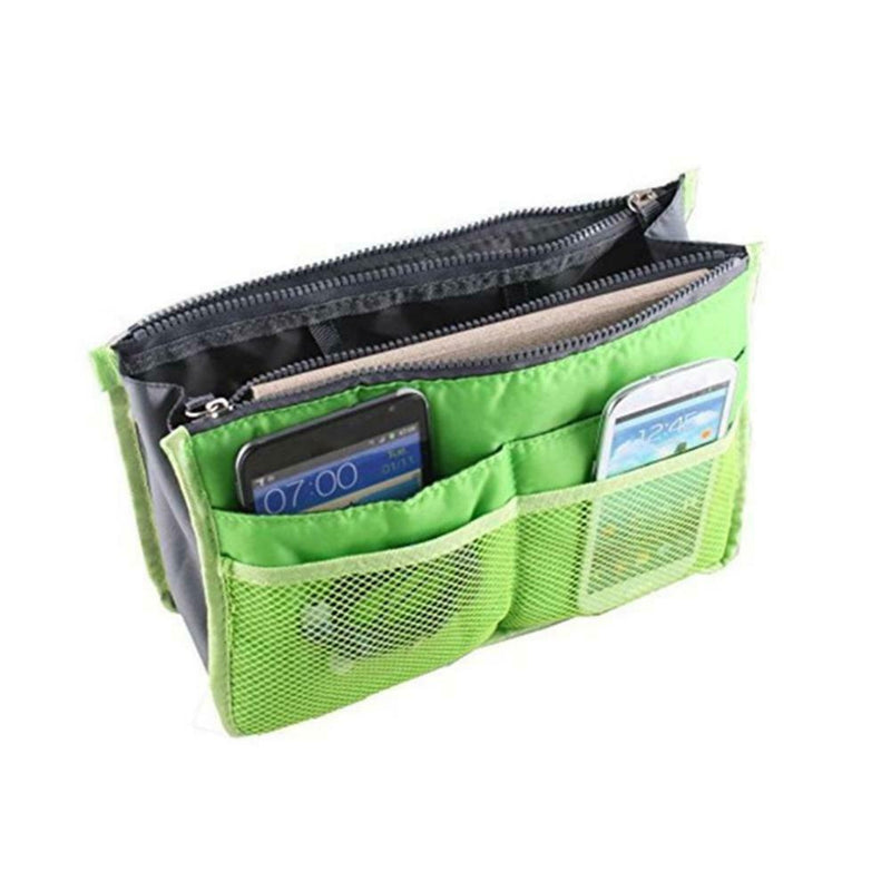 Multi-function Make Up Organizer Cosmetic Bag Travel Wash Handbags (Green) A