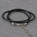 18" 100pcs Rubber Necklace Braid Cord Findings Lobster Clasp DIY Gift Wholesale