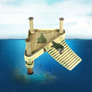Reptile Small Turtle Frog Pier Floating Basking Platform with Ramp Ladder
