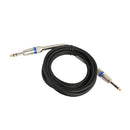 Black Patch Cable Cords - 1/4" TRS To 1/4" TRS Cables - Balanced Cord 5m