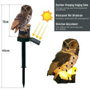 Solar Power LED Owl Lawn Light Waterproof Yard Landscape Lamp (Light Brown)
