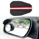 2x Carbon Fiber Look Car Side Rear View Mirror Rain Visor Snow Guard Shield
