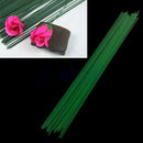 12Pcs Green Floral Tape Iron Wire Artificial Flower Stub Stem DIY Decor 60cm M&O