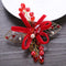 Women Red Crystal Leaf Hairpin Kids Girls Bride Wedding Bowknot Hair Clips