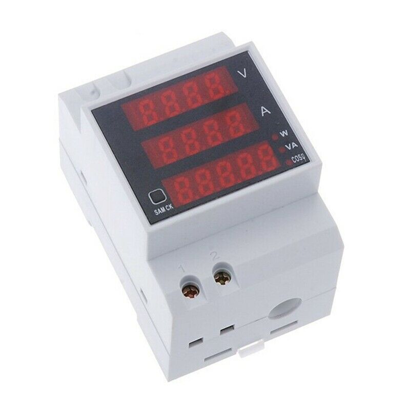 Multi - functional digital current DIN rail Supply voltage Display Voltmete R1V6