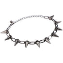 5X(Metal Spikes Studs Rivets Punk Goth Necklace Choker Collar C6D8)