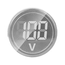 6-100V DC Digital Voltmeter Indicator LED Lamp Round Signal Light (White)