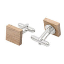 1Pair Wooden Brass Square Cufflinks Party/Casual/Fashion Gift Mens Accessory