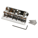 Guitar Hard Tail 4 Saddles Bridge Tailpiece w/ Wrench for Electric Bass Accs