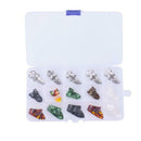 15pcs/set Celluloid Stainless Steel Finger Thumb Guitar Picks for Electric Bass
