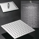 8'' Square Stainless Steel Rain Shower Head Chrome Bathroom Top Sprayer Faucet