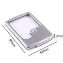 Credit Card Led Magnifier loupe with light Leather Case Favor magnifying gl N7K8