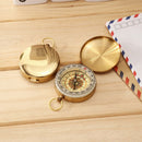 Brass Pocket Watch Style Outdoor Camping Hiking Compass Navigation Keychain LJ