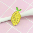 Creative Yellow Lemon Brooches Enamel Badges Jacket Bag Decor Jewelry Gift