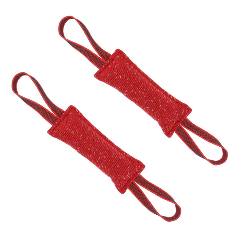 2 Pcs Dog Puppy Training Bite Tug Toys With Handle for Small Dog Tug, Linen