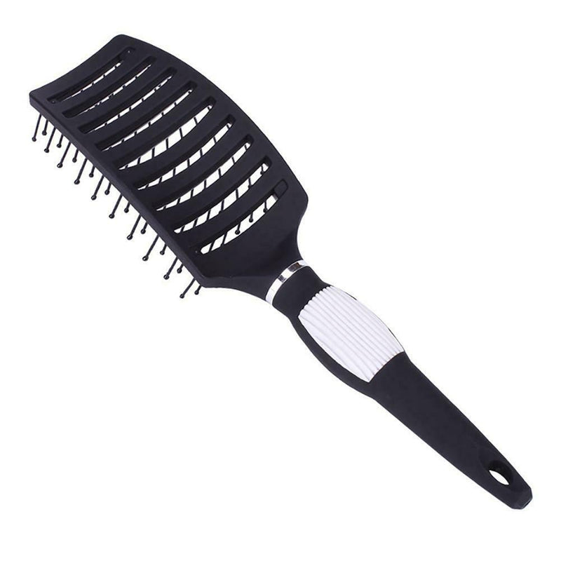 Unisex Detangling Hair Brush Curved Massage Pins Vented Hairbrush Detangler
