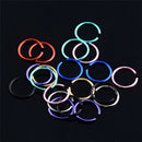 40Pcs Colorful Stainless Steel Nose Rings Piercing Lip Hoop Piercing Jewelry  JR