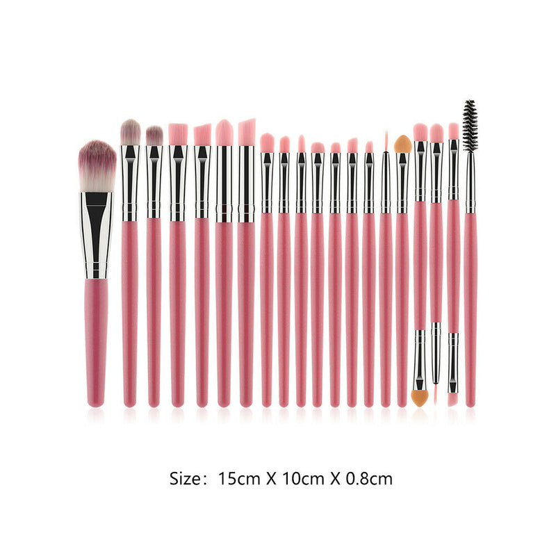 20pcs Makeup Brushes Set Eyeshadow Lip Cosmetic Foundation Brush (TM-195) A