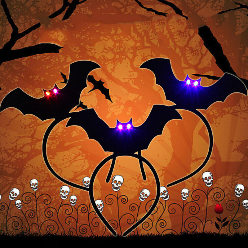 Halloween LED Bat Light up Headband Hair Band Headwear Bar Party Props Efficient