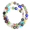 Glass Spacer Beads Bulk Colorful Buttons for DIY Jewelry 8MM, Approx. 48PCS