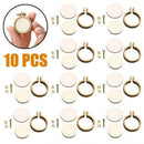 Lots 10 Mini Embroidery Hoop Ring DIY Wooden Cross Stitch Frame Hand Crafts Set
