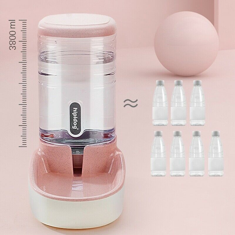 hipidog 3.8L Pet Cat Automatic Feeders Plastic Dog Water Bottle Large Capac X2C4