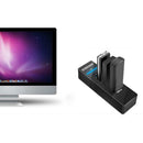 Portable 4-Port USB 3.0 HUB 2.4A Charger for Phones Tablets