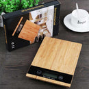 1X(5000G/1G 5Kg Wood Bamboo Hd Lcd Display Digital Scale Multi-Function Hd