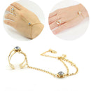 Accessories Festival Jewelry Geometric Rhinestone Finger Siamese Women Bracelet