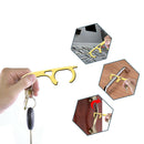 Portable Hygiene Brass Door Opener Elevator Botton Press Handle Key Contactless