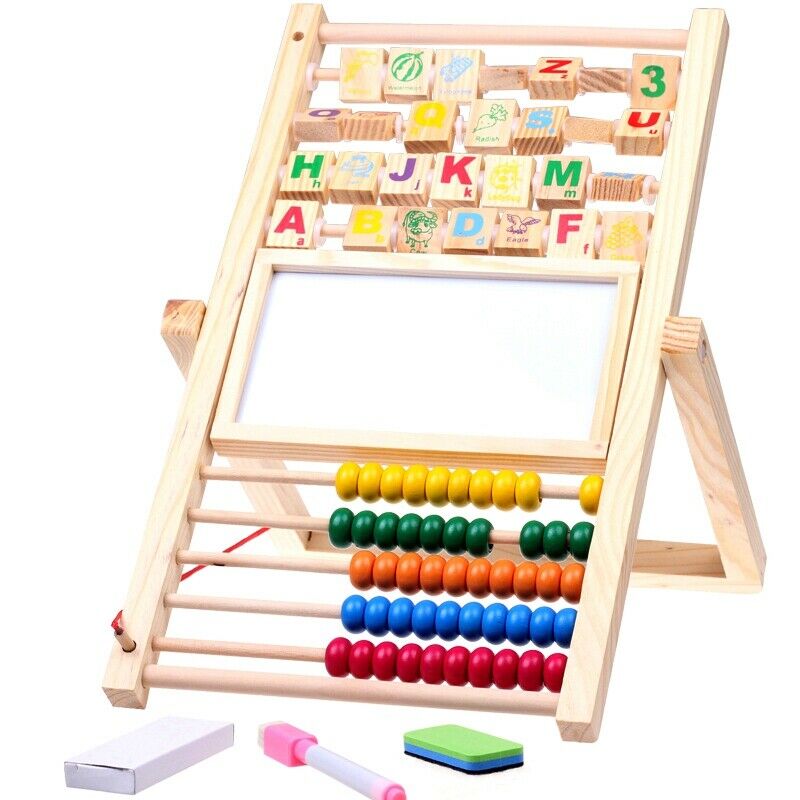 Multi-Function Abacus Learning Frame Wooden Counting Cognitive Board Childr X4K4