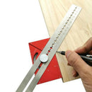 Stainless Steel Ruler Positioning Block Woodworking Line Locator with Metric