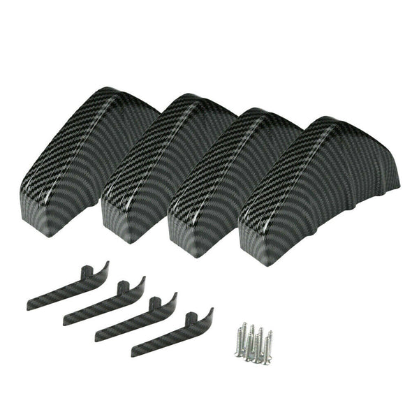 4x Black Universal Car Rear Lower Bumper Diffuser Fin Spoiler Lip Wing Splitter