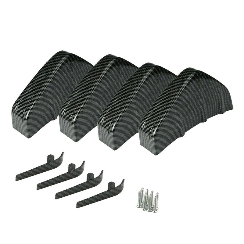 4x Black Universal Car Rear Lower Bumper Diffuser Fin Spoiler Lip Wing Splitter
