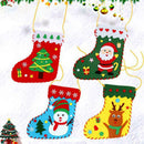 DIY Cloth Christmas Sock Ornament Kindergarten Child Gift Home Decor Random