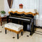 Yellow Piano Half Cover Cloth+Piano Stool Chair Bench Cover for Pianist Gift