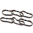 10Pcs Leopard Print Elastic Hair Ties Rubber Band Seamless Wide Ponytail Holder
