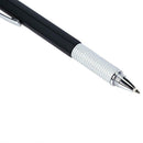 Multifunctional Screwdriver Blue Ink Ballpoint Pen Level Ruler Pen(Black) A