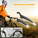 2pcs Mountain Bicycle Splash Fender Guard Bike Rear Front Mudguard (White)